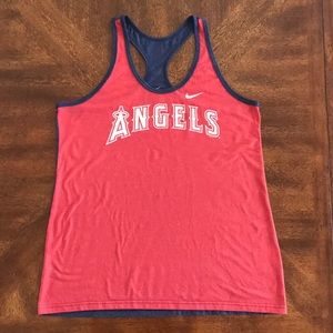 Nike Red Blue LA Angels Raceback Tank Top XL